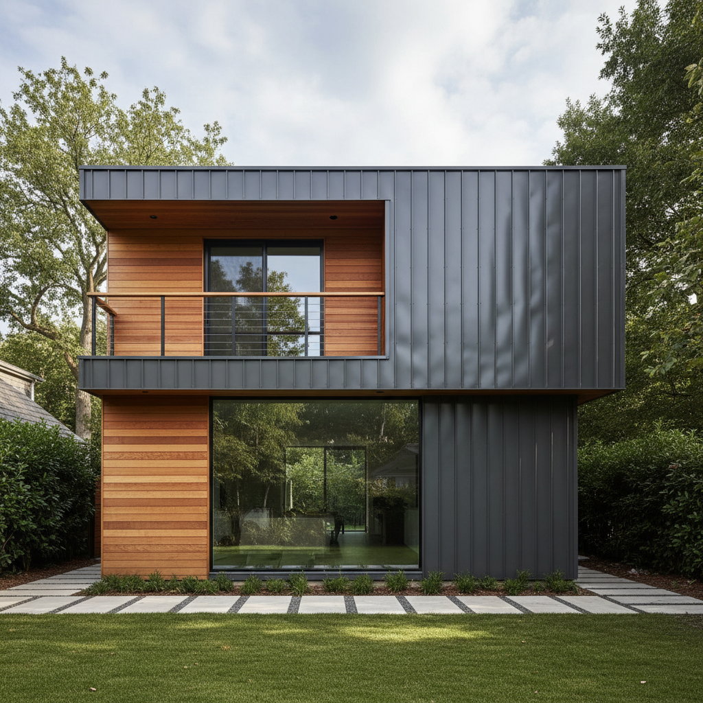 Realistische foto passend bij Metalen gevelbekleding of hout: wat is de beste keuze voor uw woning? 